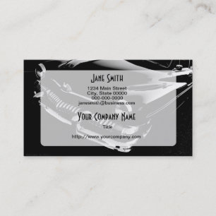 Black and White Hot Rod Business Card