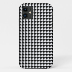 Black and White Houndstooth by Shirley Taylor iPhone 11 Case
