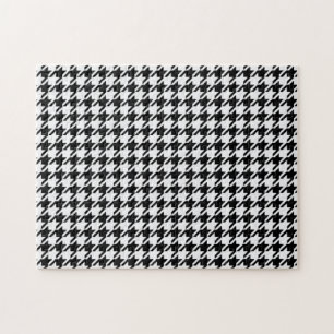 Black and White Houndstooth by Shirley Taylor Jigsaw Puzzle