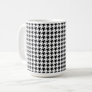 Black and White Houndstooth Coffee Mug