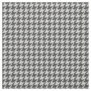 Black and White Houndstooth Geometric Pattern Fabric