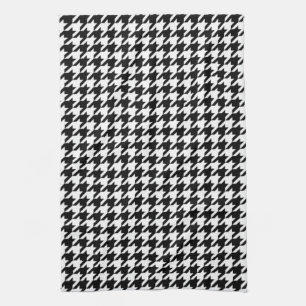 Black and White Houndstooth Kitchen Towels