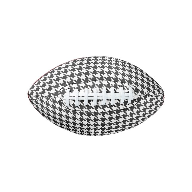 Black and White Houndstooth Pattern American Football (Front)