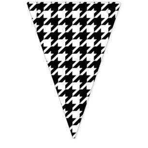 Black and White Houndstooth Pattern Bunting