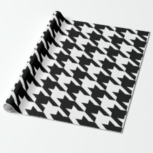 Black and white Houndstooth pattern Wrapping Paper