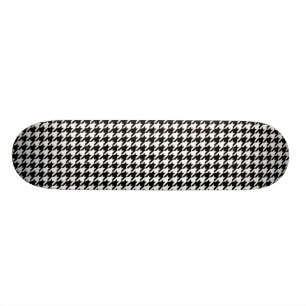 Black and White Houndstooth Skateboard