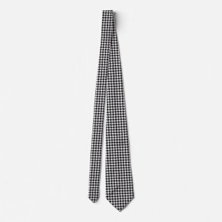 Black and White Houndstooth Tie