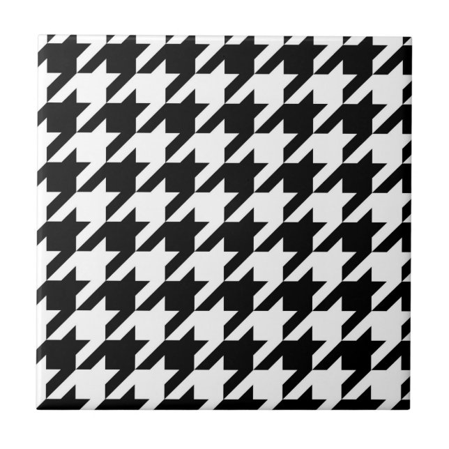 Black and White Houndstooth Tile (Front)