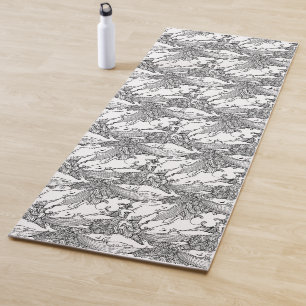 Black And White Humpback Whale Yoga Mat