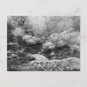 Black And White Ice Abstract Postcard
