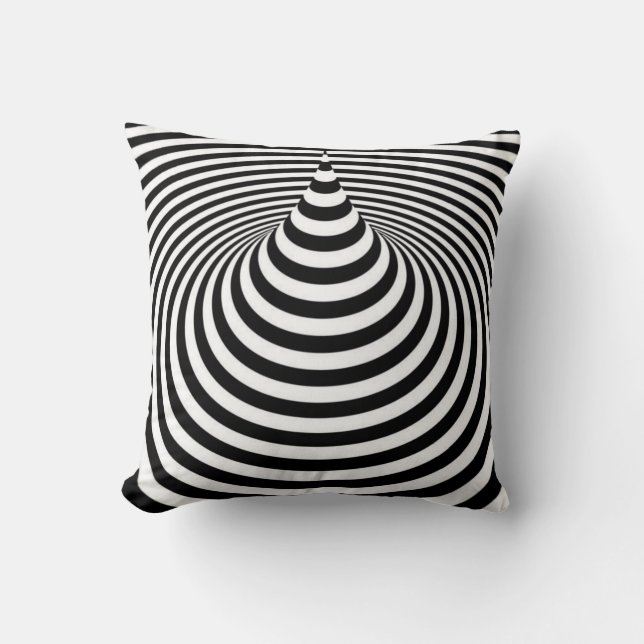 Black and white illusion cushion (Front)