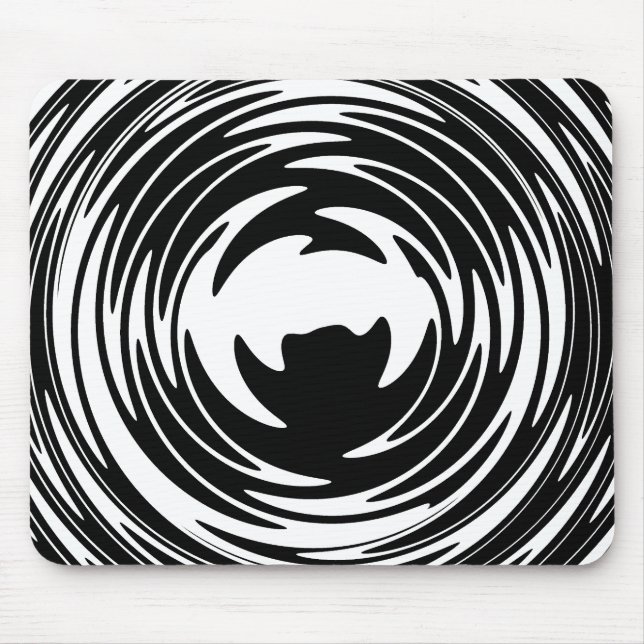 Black And White Illusion Mouse Mat (Front)