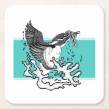 Black and white illustration of Kingfisher