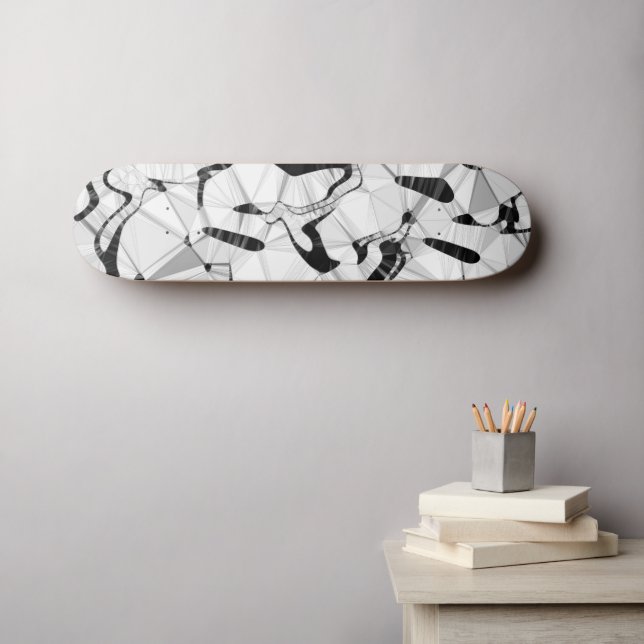 Black and White in Motion Skateboard (Wall Art (Horz))