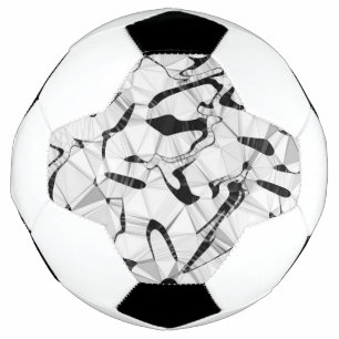 Black and White in Motion Soccer Ball