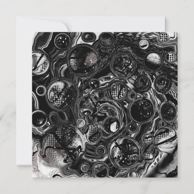 Black and White Infinity Art Card Blank (Front)