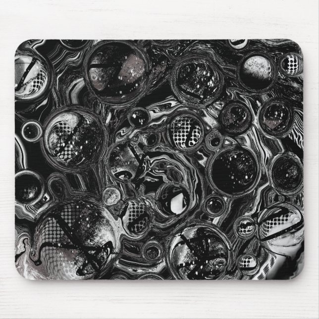 Black and White Infinity Mouse Mat (Front)
