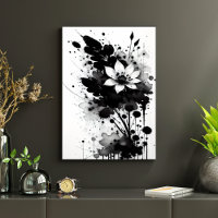 Black and White Ink Trendy Modern Art Design