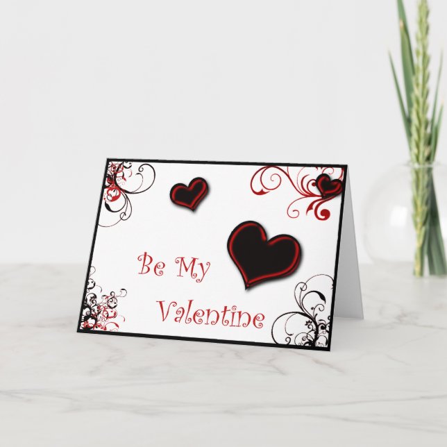 black and white inmate valentine holiday card (Front)