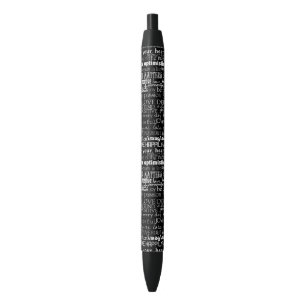 Black and White Inspirational Words Black Ink Pen