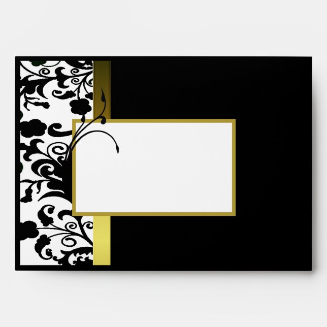 Black and White Invitation Envelope (Front)