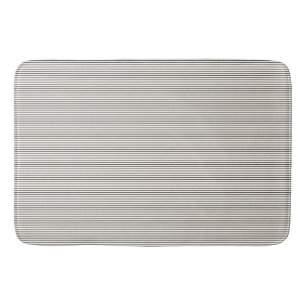 Black and White Ivory Stripes Pattern Retro  Bath Mat