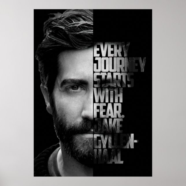 Black and white Jake Gyllenhaal quote Poster (Front)