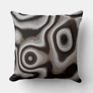 Black and white Jasper stone Cushion