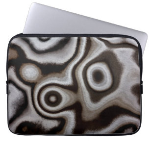 Black and white Jasper stone Laptop Sleeve
