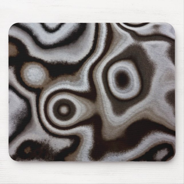 Black and white Jasper stone Mouse Mat (Front)