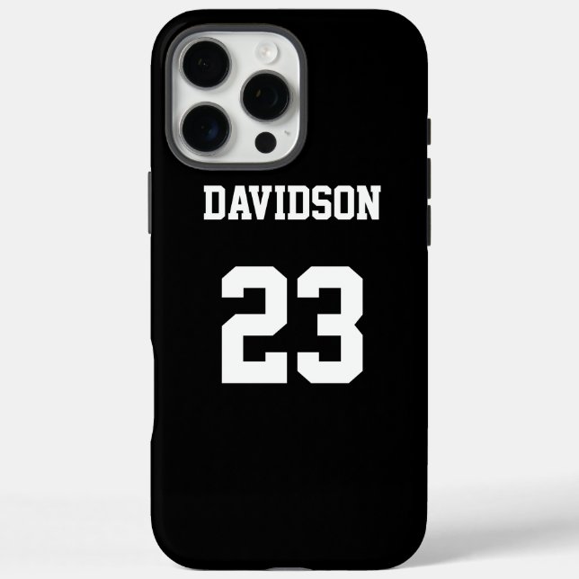 Black and White Jersey Custom Case-Mate iPhone Case (Back)
