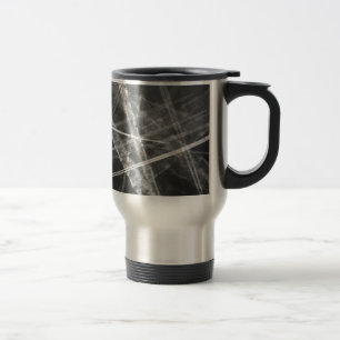 Black and white Jet Trails Travel Mug
