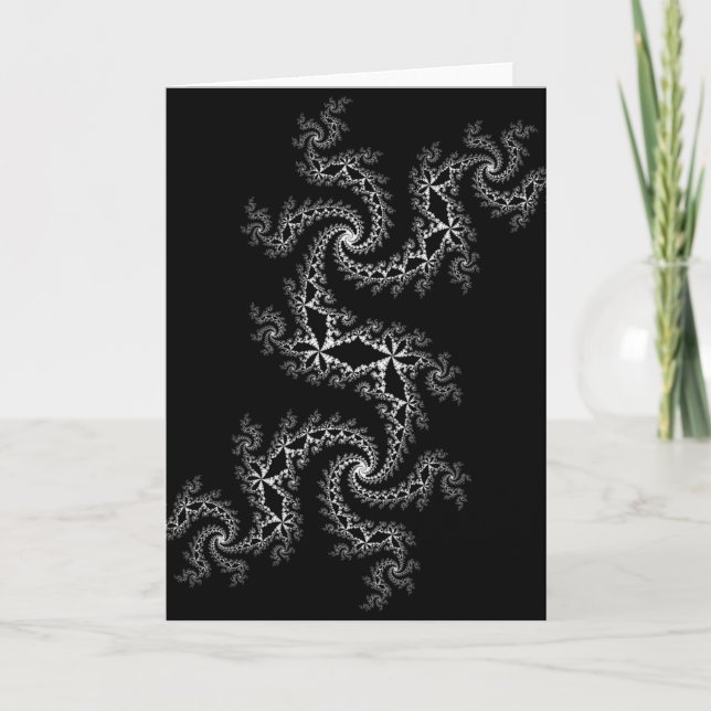 Black and White Julia 300488 Greetings Card (Front)