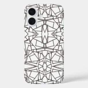 Black And White Kaleidoscope iPhone 16 Case