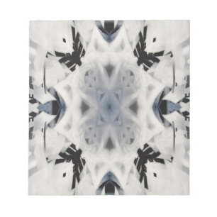 Black and white kaleidoscope graffiti notepad