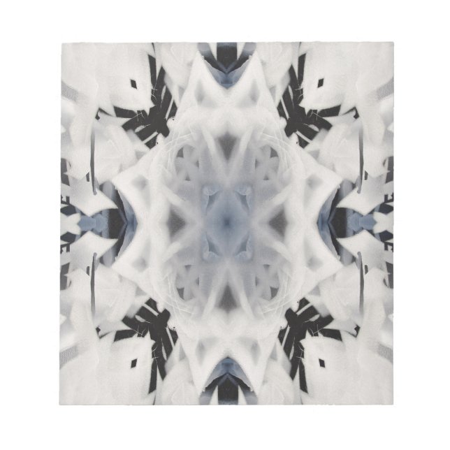 Black and white kaleidoscope graffiti notepad (Front)