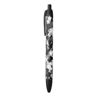 Black and White Kawaii Stars Background Ink Pen