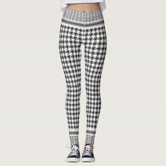 Black and White Keffiyeh Leggings