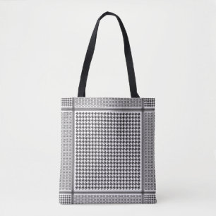Black and White Keffiyeh Tote Bag