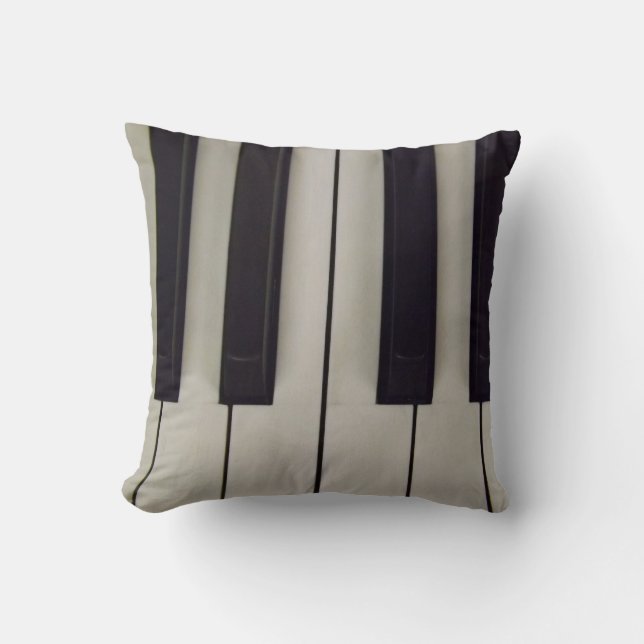 Black and White Keys/Running Waltz Pillow (Front)
