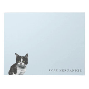 Black and White Kitten Drawing Notepad