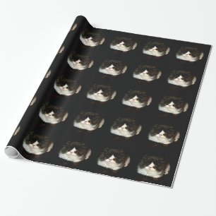 Black and White Kitten Wrapping Paper