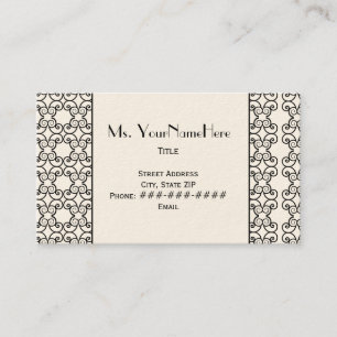 Black and White Lace Business Card