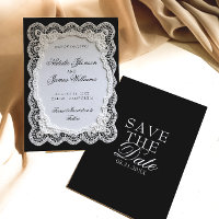 Black And White Lace Doily Old Money Wedding