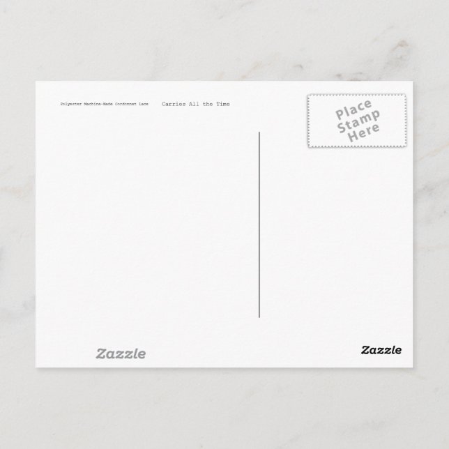 Black and White Lace Postcard (Back)