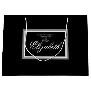 Black and white large gift bag