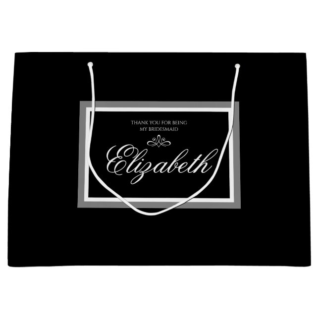 Black and white large gift bag (Front)