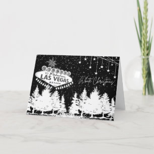 Black and White Las Vegas Christmas Card
