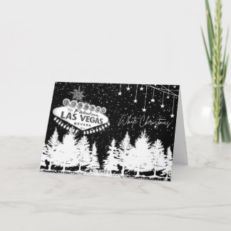 Black and White Las Vegas Christmas Card