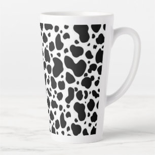 Black and white latte mug